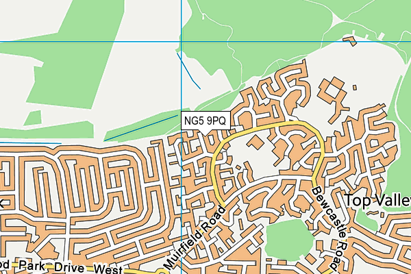 NG5 9PQ map - OS VectorMap District (Ordnance Survey)