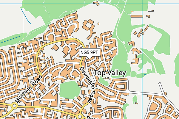 NG5 9PT map - OS VectorMap District (Ordnance Survey)