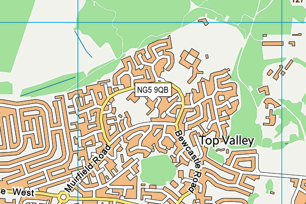 NG5 9QB map - OS VectorMap District (Ordnance Survey)