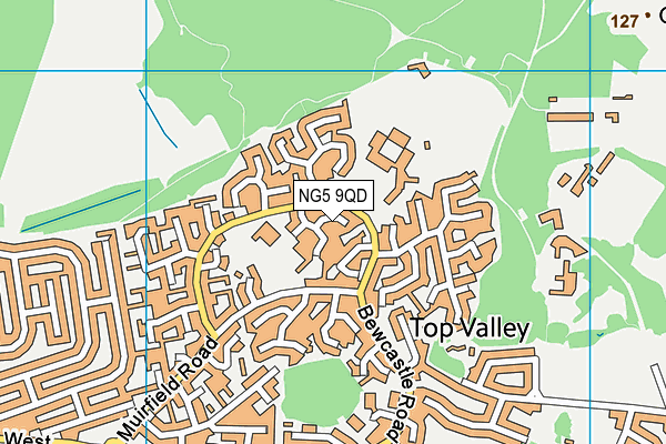 NG5 9QD map - OS VectorMap District (Ordnance Survey)