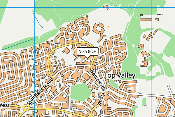 NG5 9QE map - OS VectorMap District (Ordnance Survey)