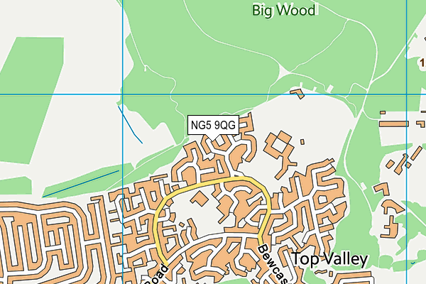 NG5 9QG map - OS VectorMap District (Ordnance Survey)