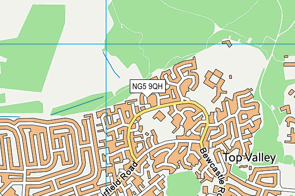 NG5 9QH map - OS VectorMap District (Ordnance Survey)