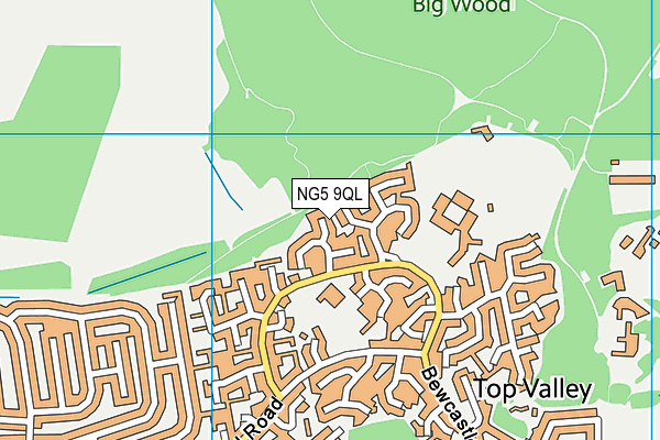 NG5 9QL map - OS VectorMap District (Ordnance Survey)