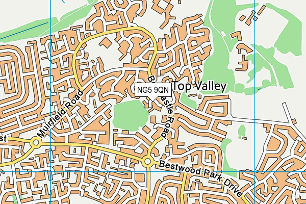 NG5 9QN map - OS VectorMap District (Ordnance Survey)