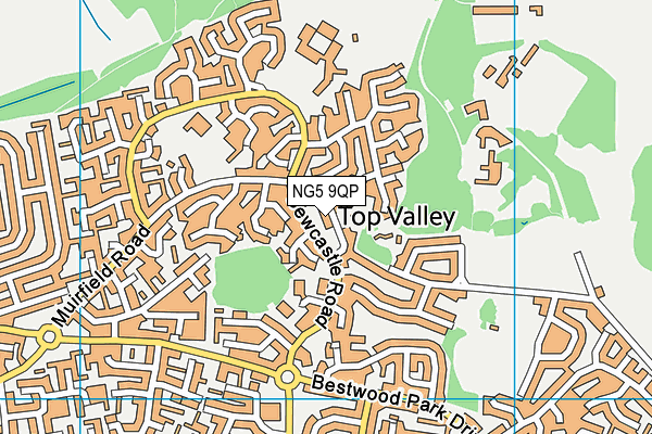 NG5 9QP map - OS VectorMap District (Ordnance Survey)