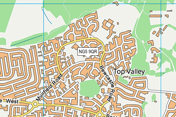 NG5 9QR map - OS VectorMap District (Ordnance Survey)