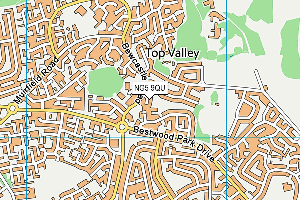 NG5 9QU map - OS VectorMap District (Ordnance Survey)