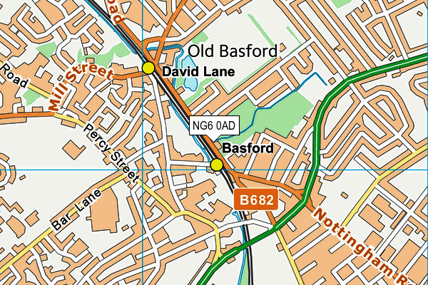 NG6 0AD map - OS VectorMap District (Ordnance Survey)