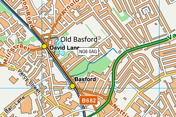 NG6 0AG map - OS VectorMap District (Ordnance Survey)