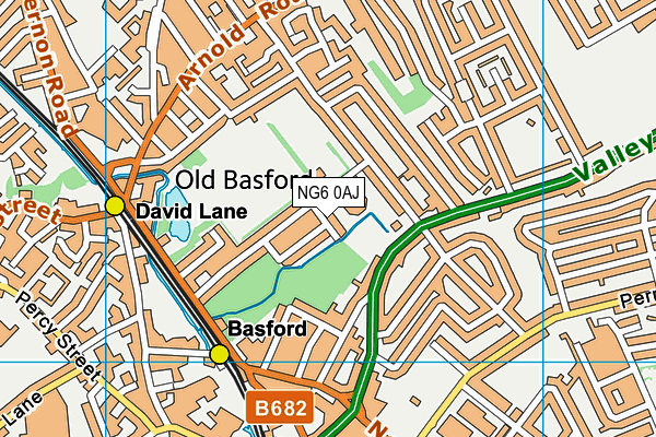 NG6 0AJ map - OS VectorMap District (Ordnance Survey)