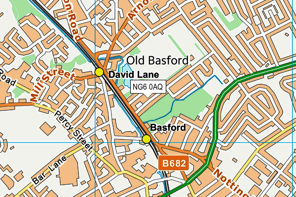 NG6 0AQ map - OS VectorMap District (Ordnance Survey)