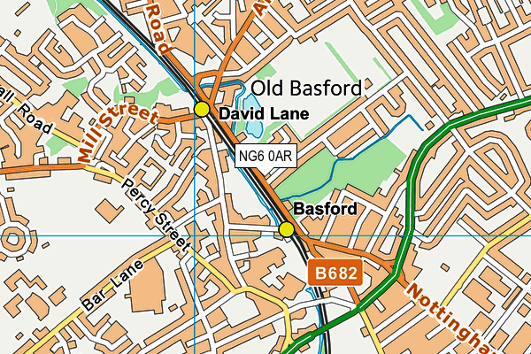 NG6 0AR map - OS VectorMap District (Ordnance Survey)