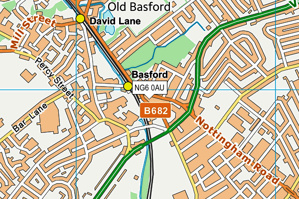 NG6 0AU map - OS VectorMap District (Ordnance Survey)