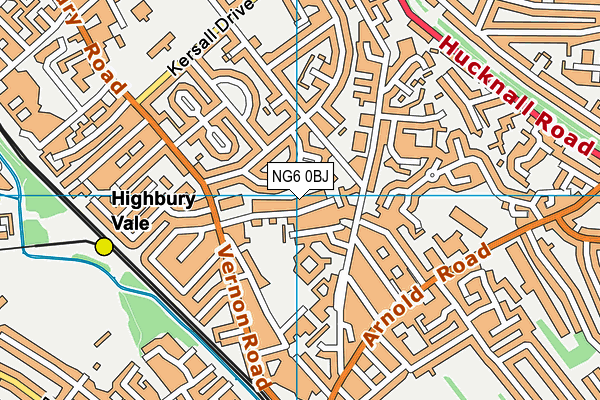 NG6 0BJ map - OS VectorMap District (Ordnance Survey)