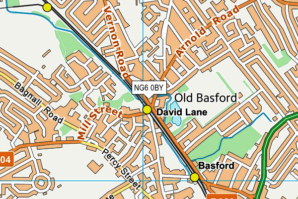 NG6 0BY map - OS VectorMap District (Ordnance Survey)