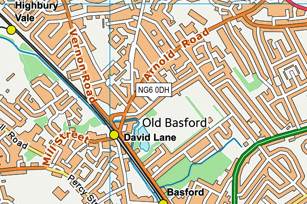 NG6 0DH map - OS VectorMap District (Ordnance Survey)