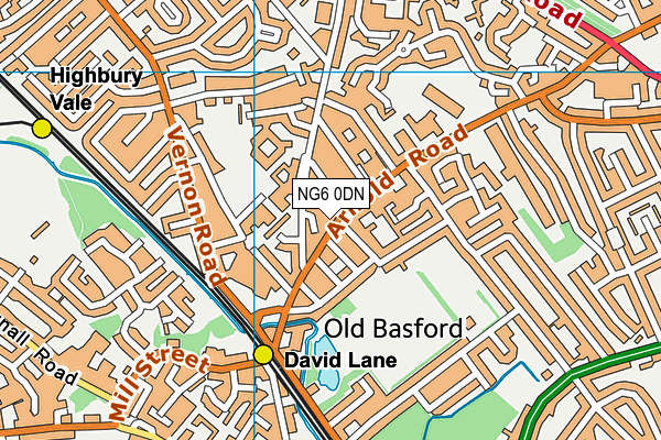 NG6 0DN map - OS VectorMap District (Ordnance Survey)