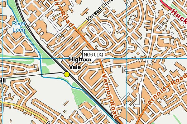 NG6 0DQ map - OS VectorMap District (Ordnance Survey)