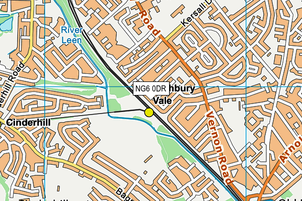 NG6 0DR map - OS VectorMap District (Ordnance Survey)