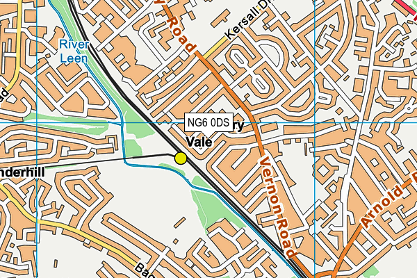 NG6 0DS map - OS VectorMap District (Ordnance Survey)