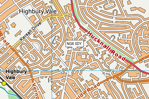 NG6 0DY map - OS VectorMap District (Ordnance Survey)