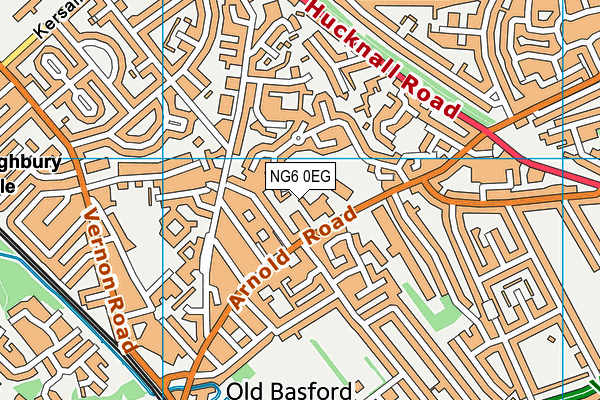 NG6 0EG map - OS VectorMap District (Ordnance Survey)