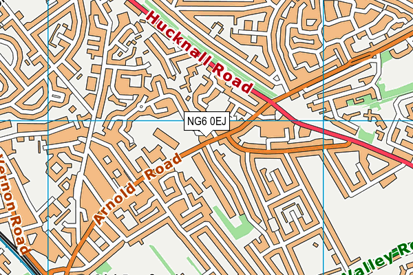 NG6 0EJ map - OS VectorMap District (Ordnance Survey)