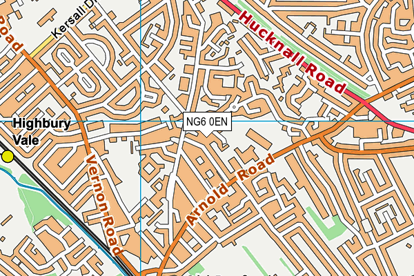 NG6 0EN map - OS VectorMap District (Ordnance Survey)