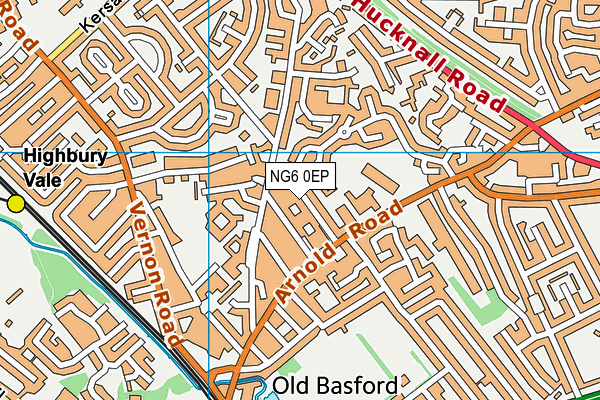 NG6 0EP map - OS VectorMap District (Ordnance Survey)