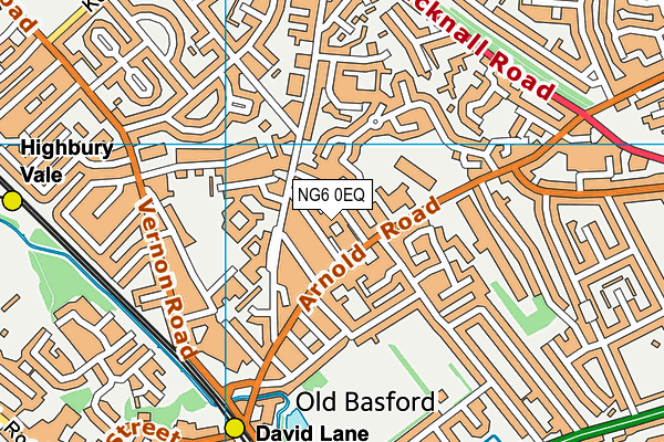 NG6 0EQ map - OS VectorMap District (Ordnance Survey)