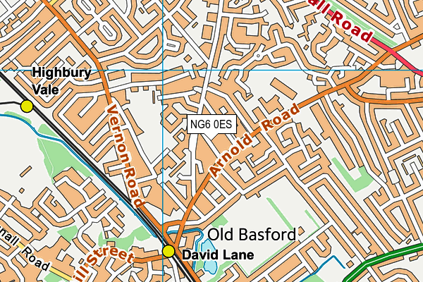 NG6 0ES map - OS VectorMap District (Ordnance Survey)