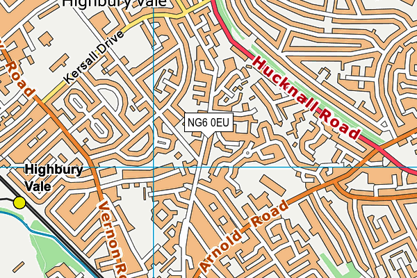 NG6 0EU map - OS VectorMap District (Ordnance Survey)