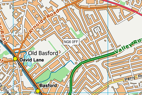 NG6 0FF map - OS VectorMap District (Ordnance Survey)