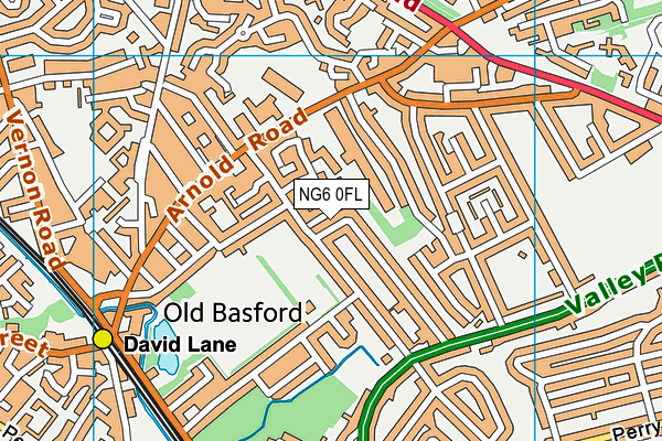 NG6 0FL map - OS VectorMap District (Ordnance Survey)