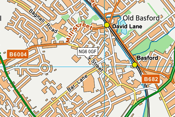 Old Basford School map (NG6 0GF) - OS VectorMap District (Ordnance Survey)