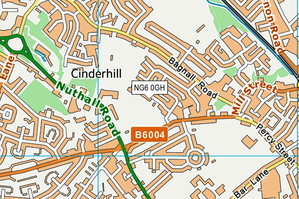 NG6 0GH map - OS VectorMap District (Ordnance Survey)