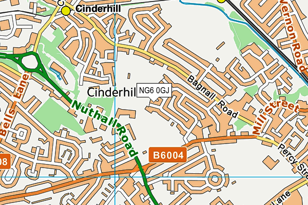 NG6 0GJ map - OS VectorMap District (Ordnance Survey)