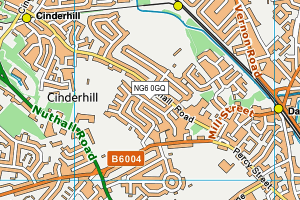 NG6 0GQ map - OS VectorMap District (Ordnance Survey)