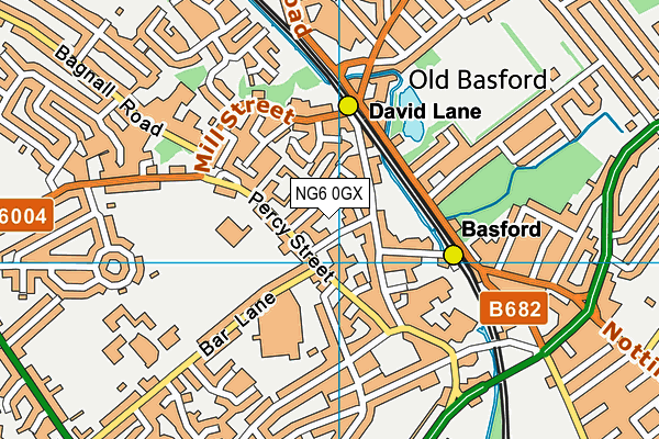 NG6 0GX map - OS VectorMap District (Ordnance Survey)