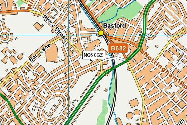 NG6 0GZ map - OS VectorMap District (Ordnance Survey)