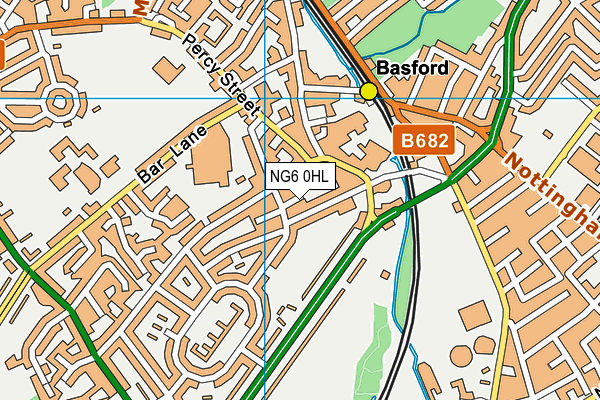 NG6 0HL map - OS VectorMap District (Ordnance Survey)