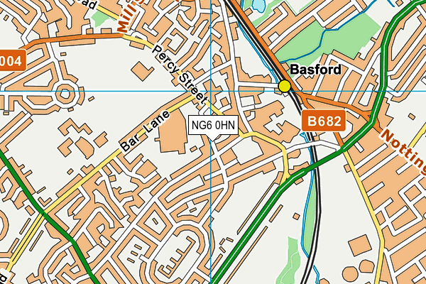 NG6 0HN map - OS VectorMap District (Ordnance Survey)