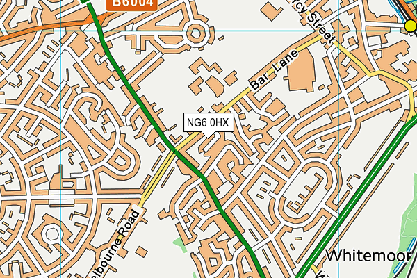 NG6 0HX map - OS VectorMap District (Ordnance Survey)