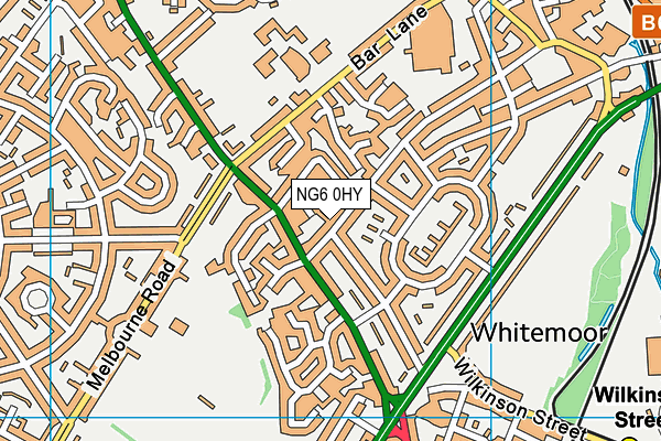 NG6 0HY map - OS VectorMap District (Ordnance Survey)