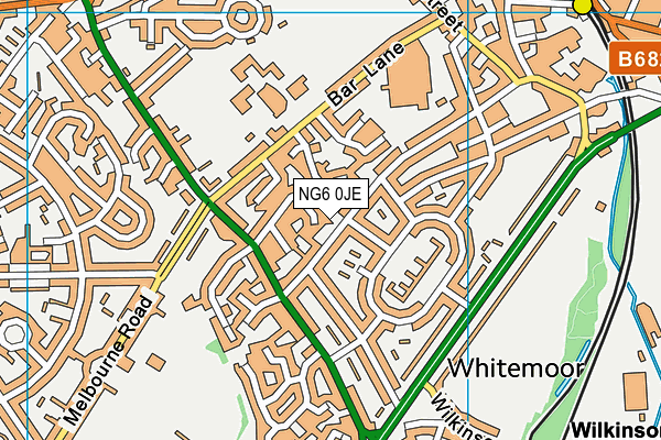 NG6 0JE map - OS VectorMap District (Ordnance Survey)