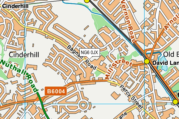 NG6 0JX map - OS VectorMap District (Ordnance Survey)