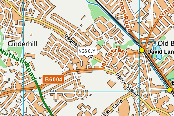 NG6 0JY map - OS VectorMap District (Ordnance Survey)