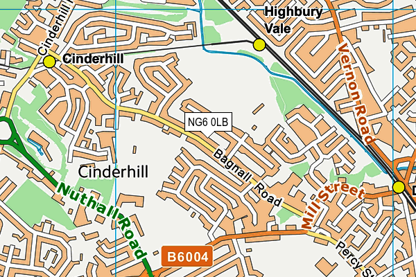 NG6 0LB map - OS VectorMap District (Ordnance Survey)