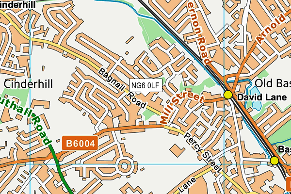 NG6 0LF map - OS VectorMap District (Ordnance Survey)